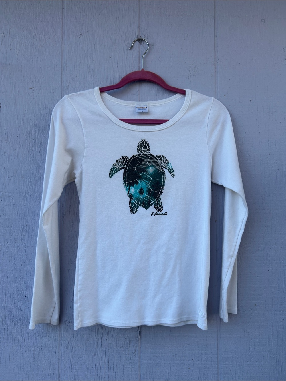 Vintage Crazy Shirts Hawaii Original Long Sleeve Sea Turtle Graphic Tee